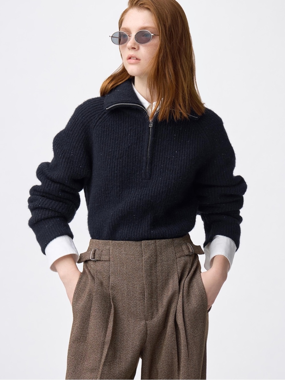 GU Women's Flecked Halt-Zip Knitted
Pullover